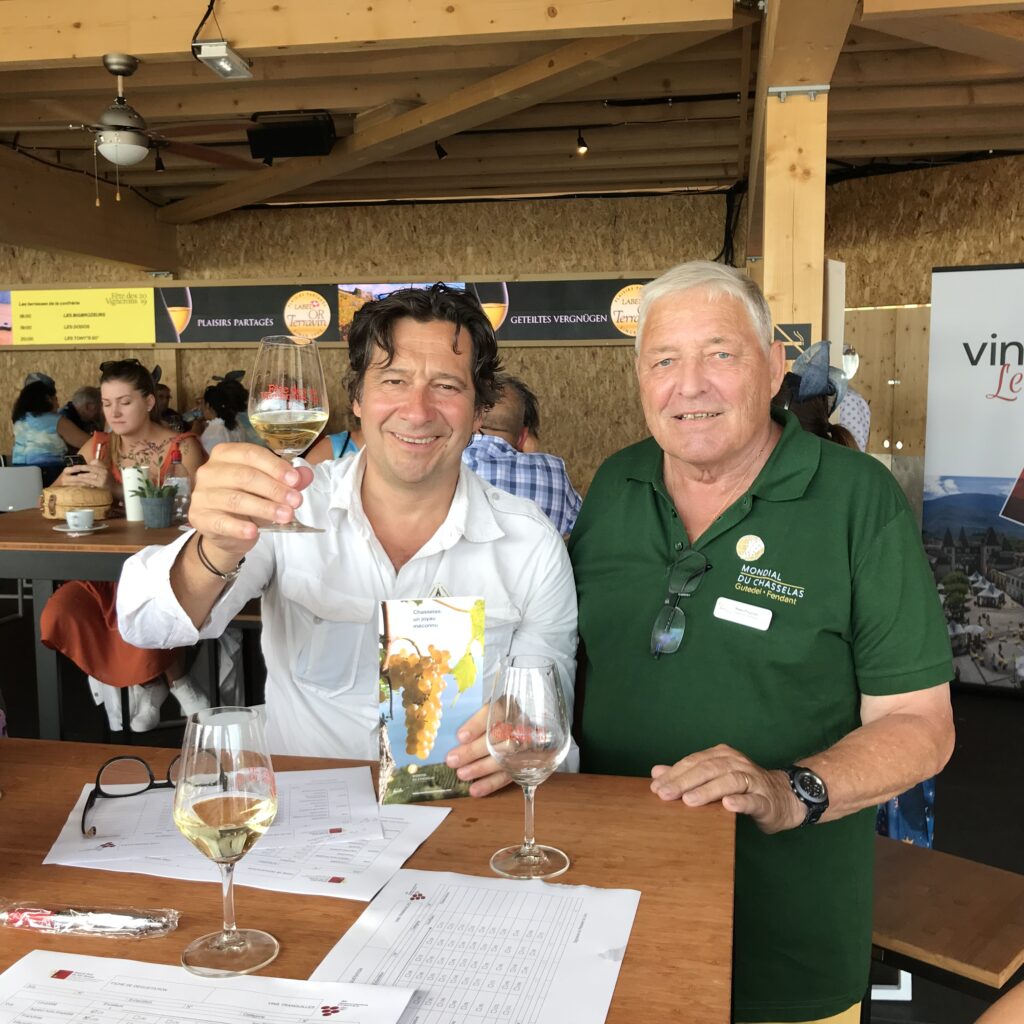 Yves Paquier et Laurent Gerra lors de la Fête des Vignerons 2019